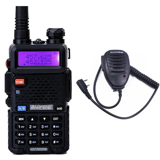 BaoFeng UV-5R 8 Вт мощная рация 8 Вт 10 км дальность двухстороннее CB радио uv 5r ручной uv5r - Цвет: add speaker mic