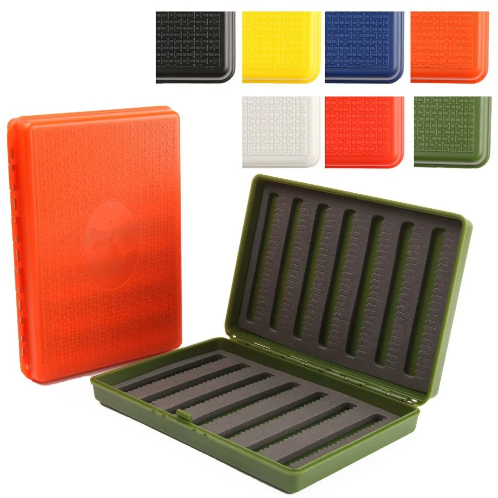 Slit Foam Fly Fishing Box, body pocket size plastic colorful fly boxin