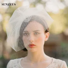 Модная белая двухслойная шляпка невесты ручной работы, элегантная вуаль для лица, Великолепные женские шляпы S801