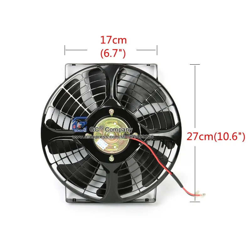 Универсальный 10 дюймов вентилятор радиатора 12 в 24 в тонкий Радиатор Электрический вентилятор охлаждения A/C AC Авто кондиционер грузовик автомобиль