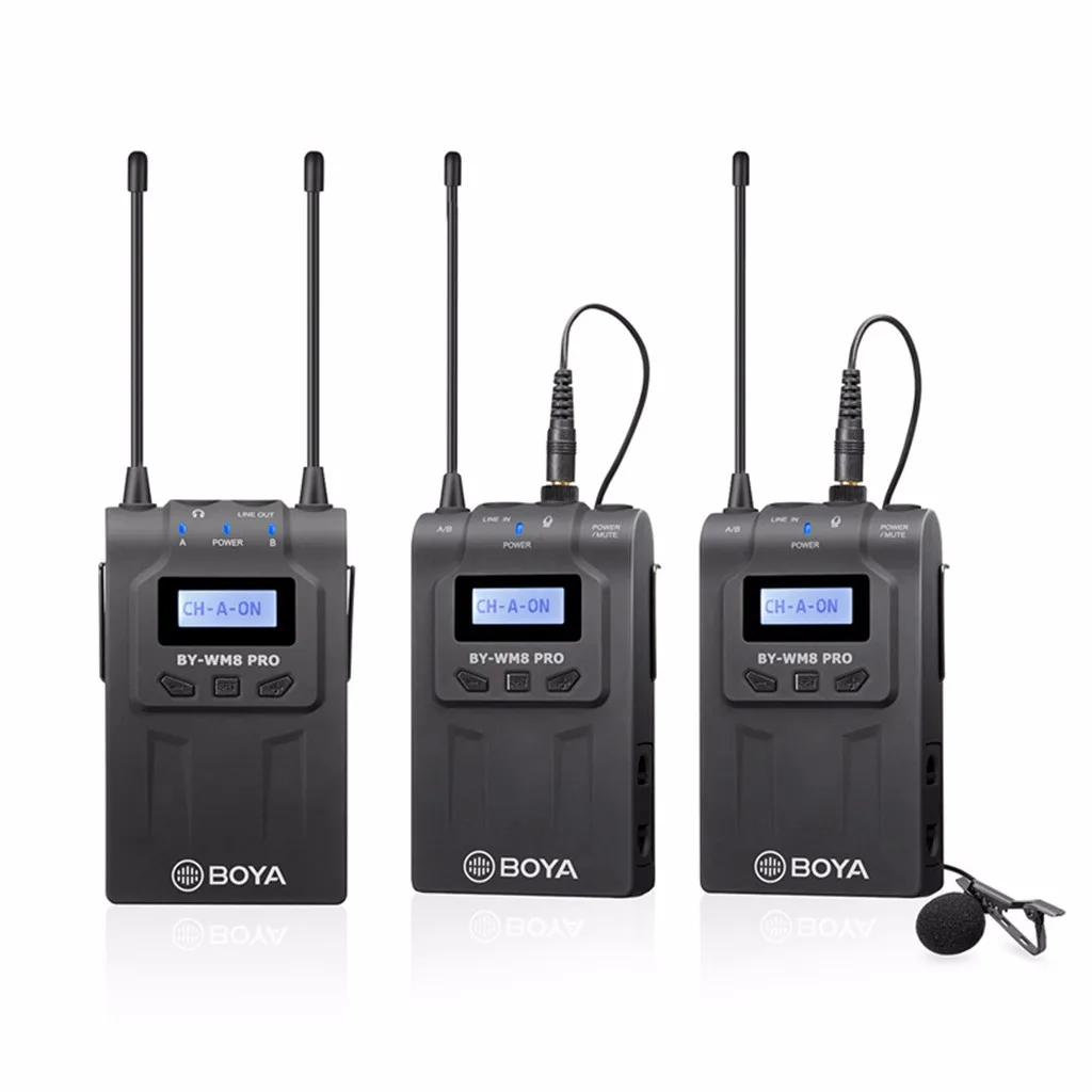 Носимые устройства BOYA BY-WM8 Pro-K2 UHF беспроводной микрофон аудио рекордер для Canon видеокамеры дропшиппинг