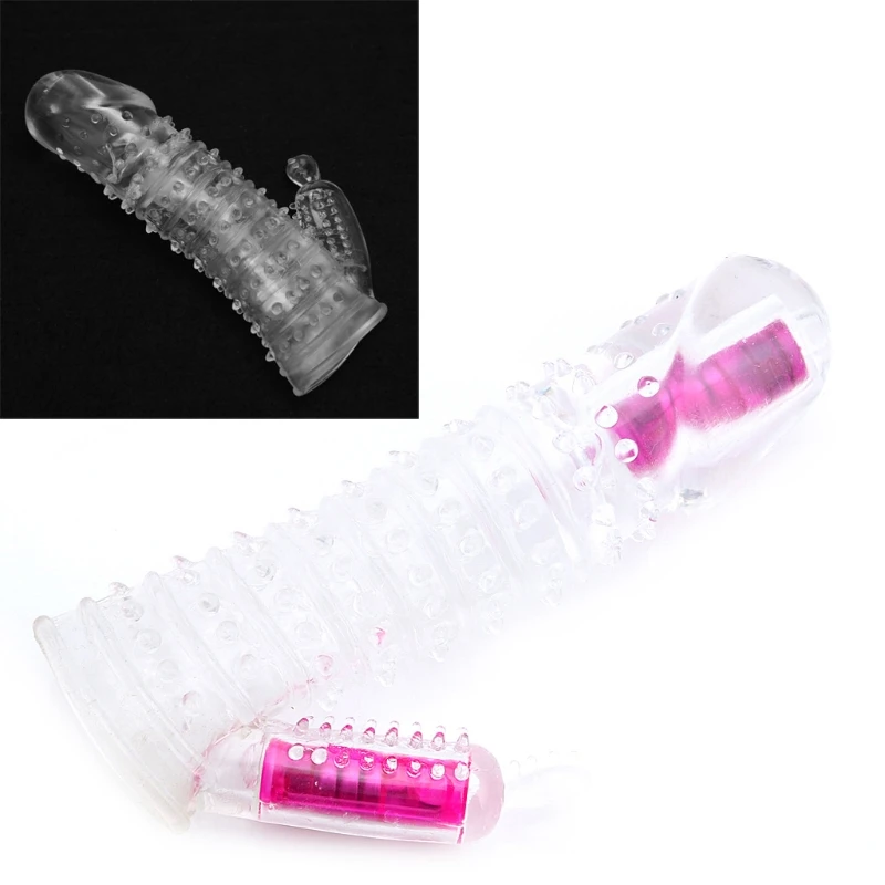 Silicone Vibrator Condom Massage Relaxing Adult B