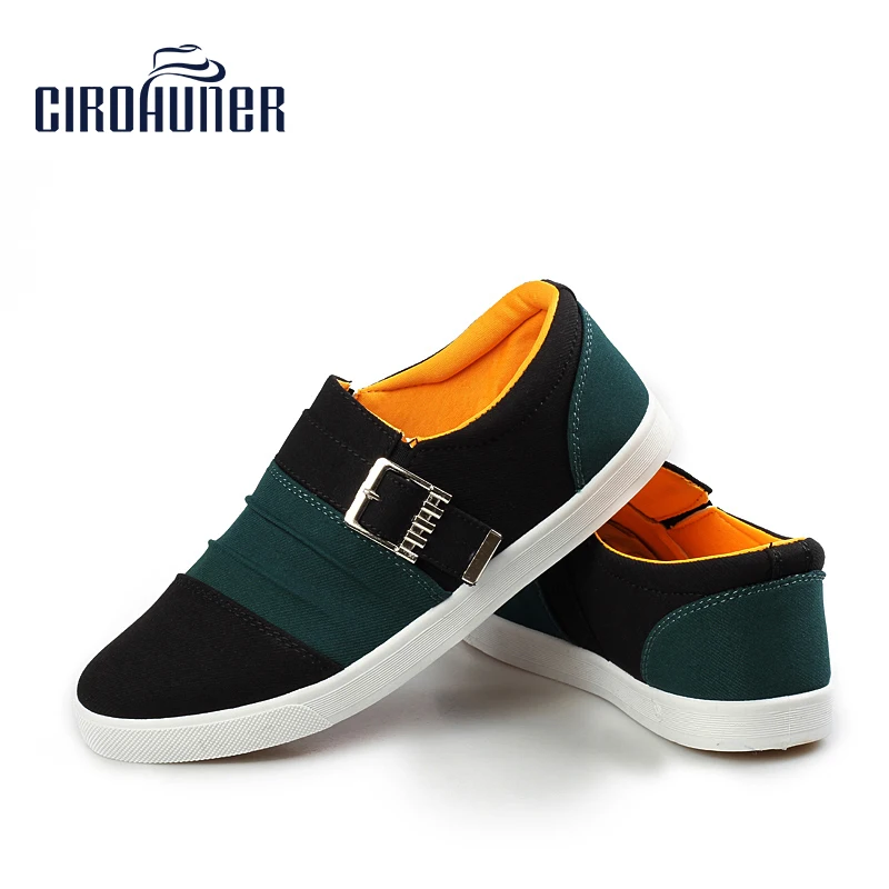 CIROHUNERMen Canvas Shoes Sneakers For Spring Slip On Breathable Fomal Dress Shoe Men Outdoor England Fashion Simple Footwear |