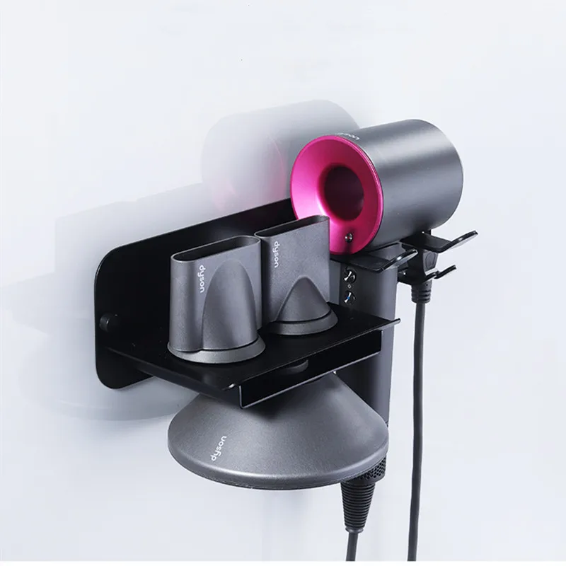 Hairdryer-Shelf-Black-Aluminum-Hairdryer-Storage-Rack-Drier-Holder ...