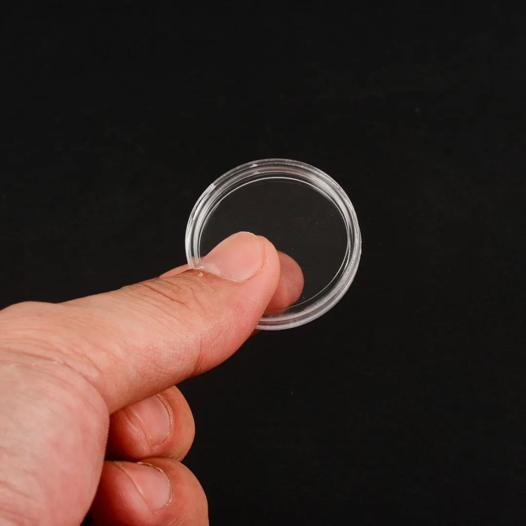 New Coin Collection Storage Box Case Holder Clear Display Album + 27mm/30mm 100pcs Capsule Case Transparent Round Storage Box