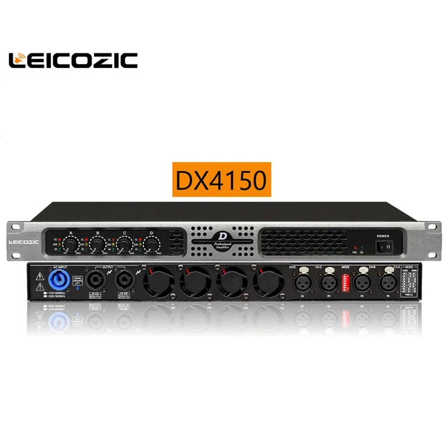 Leicozic DX4150 4 channel pro audio amplifiers 150w x4 RMS 4ohms 250w