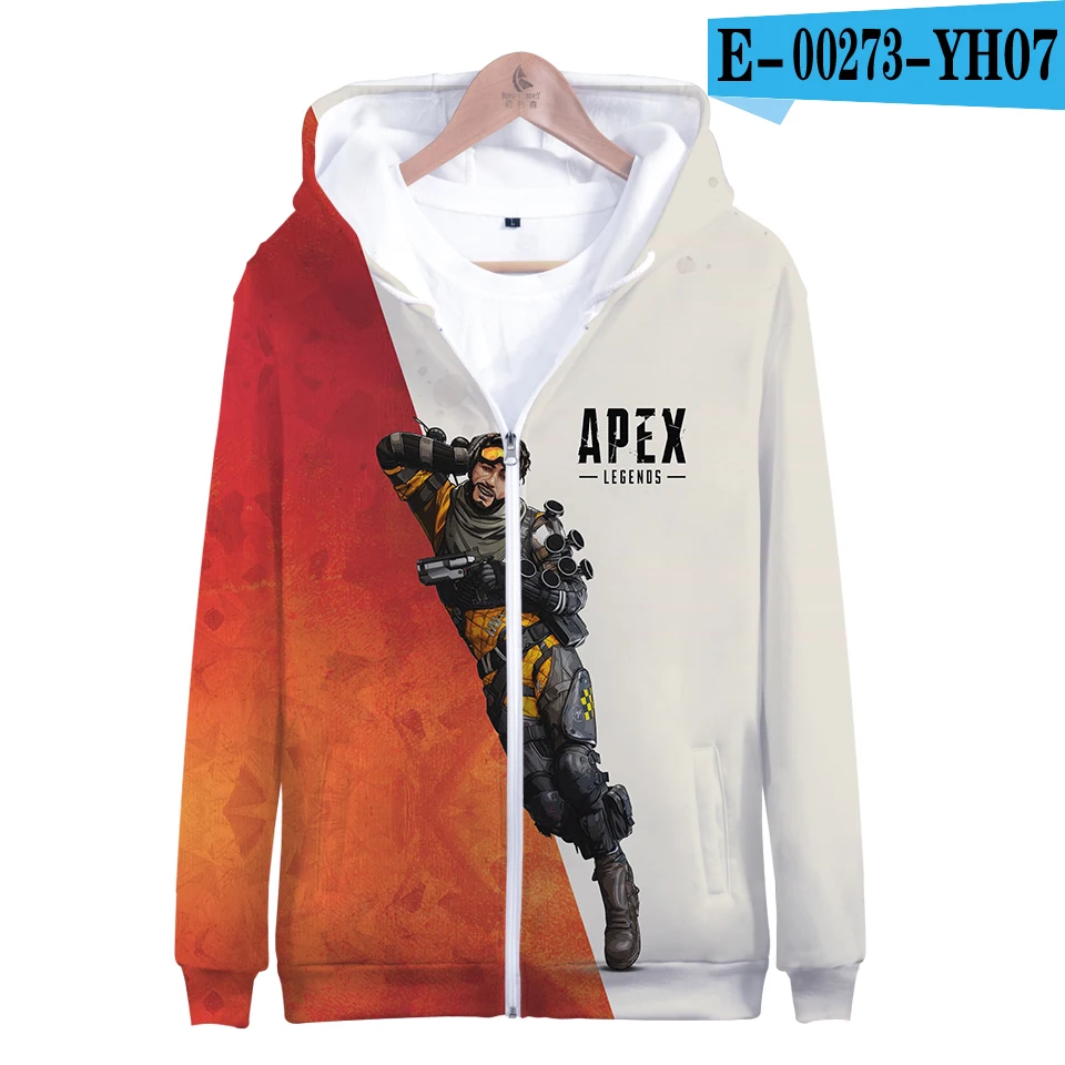 APEX LEGENDS 3D новые модные толстовки на молнии Повседневная Толстовка с длинными рукавами 3D Женская/мужская одежда - Цвет: Небесно-голубой