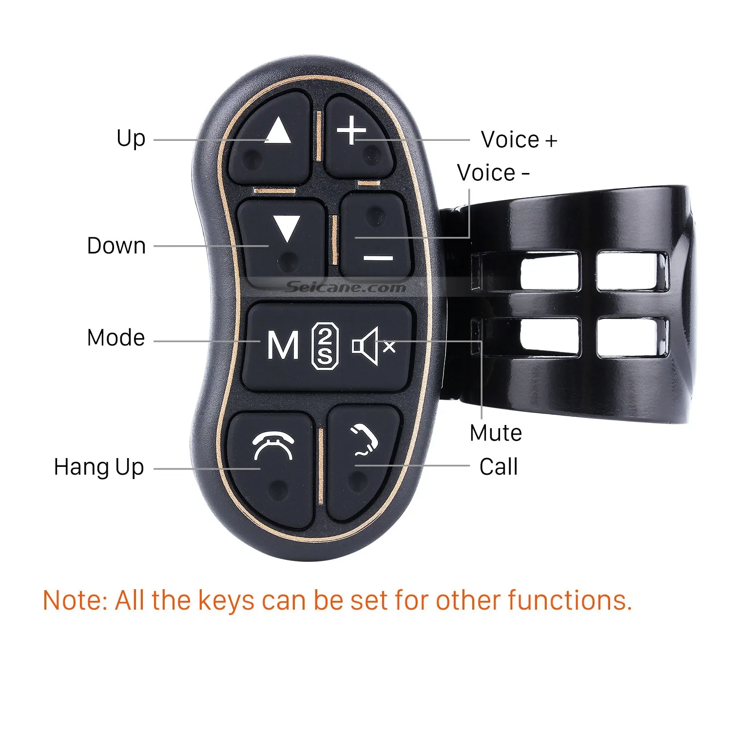 Seicane универсальный автомобильный беспроводной контроллер рулевого колеса для автомобиля dvd-плеер радио gps головное устройство