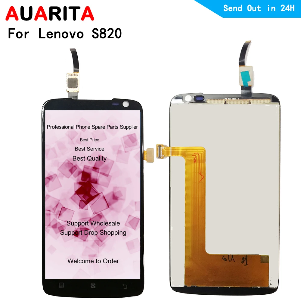

LCD For Lenovo S820 S 820 LCD Display Touch Panel Screen outer Glass Assembly Replacement Parts with tools for lenovo S820 LCD