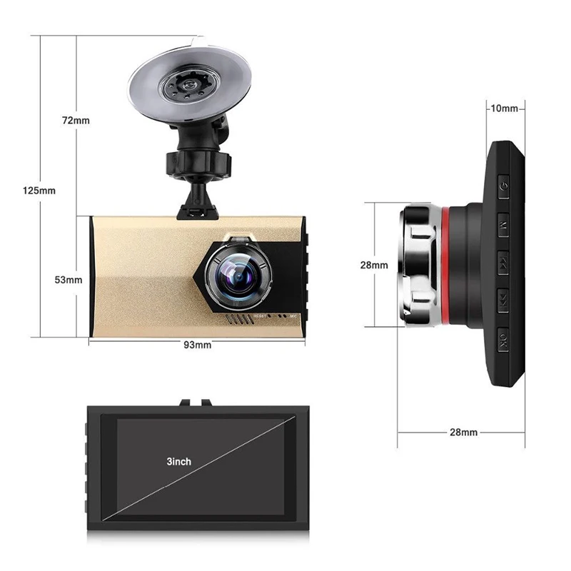 Full HD Camcorder Video Registrator Recorder DVR Cam Car Black Box (3)