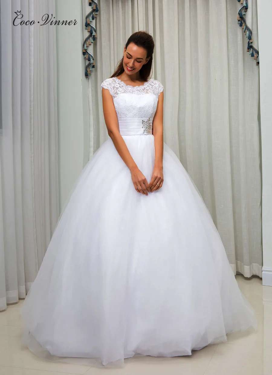 American And European Simple Brief Ball Gown Wedding Dress 2019