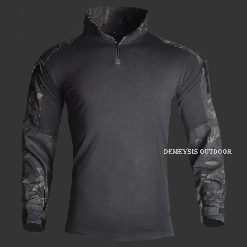 Мужская тактическая камуфляжная одежда G3 Униформа рубашка+ брюки с наколенниками BDU Airsoft Охота На Wargame одежда Мультикам