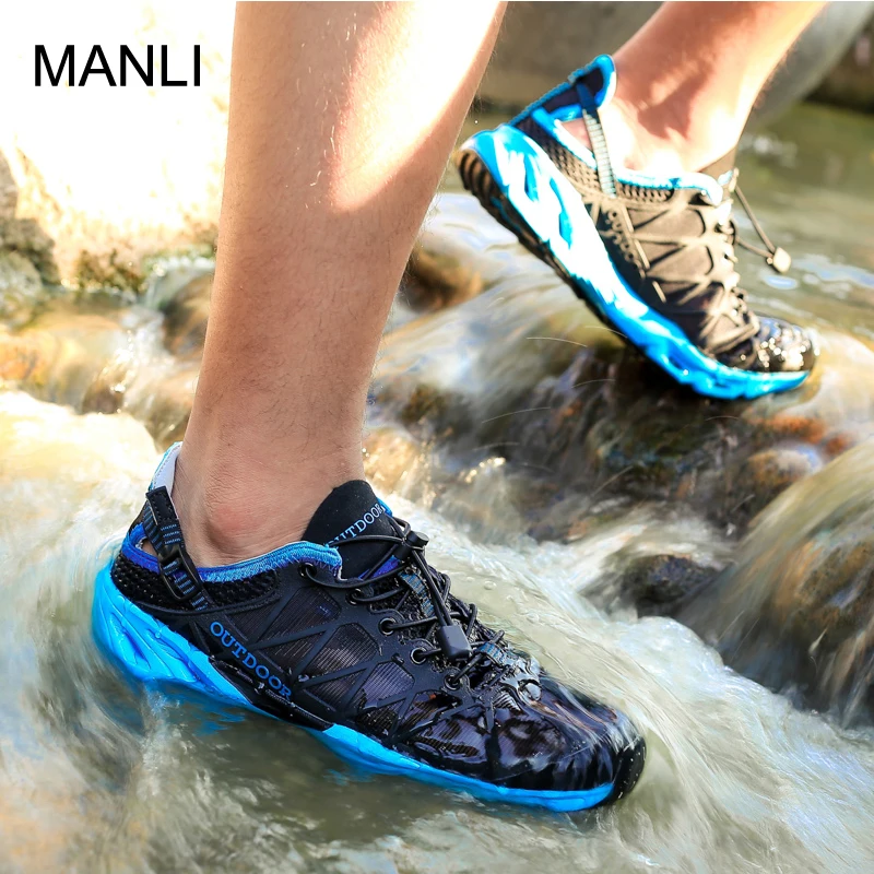 

MANLI 2019 Summer Men Women Climbing Shoes Wear Resistan Breathable Non-slip Outdoor Hiking Sneakers Unisex Walking Sport Shoes