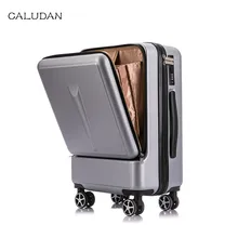 CALUDAN 2" 24" дюймов женский прокатный багаж чемодан для путешествия чехол с сумкой для ноутбука, Мужская универсальная колесная тележка коробка для ПК