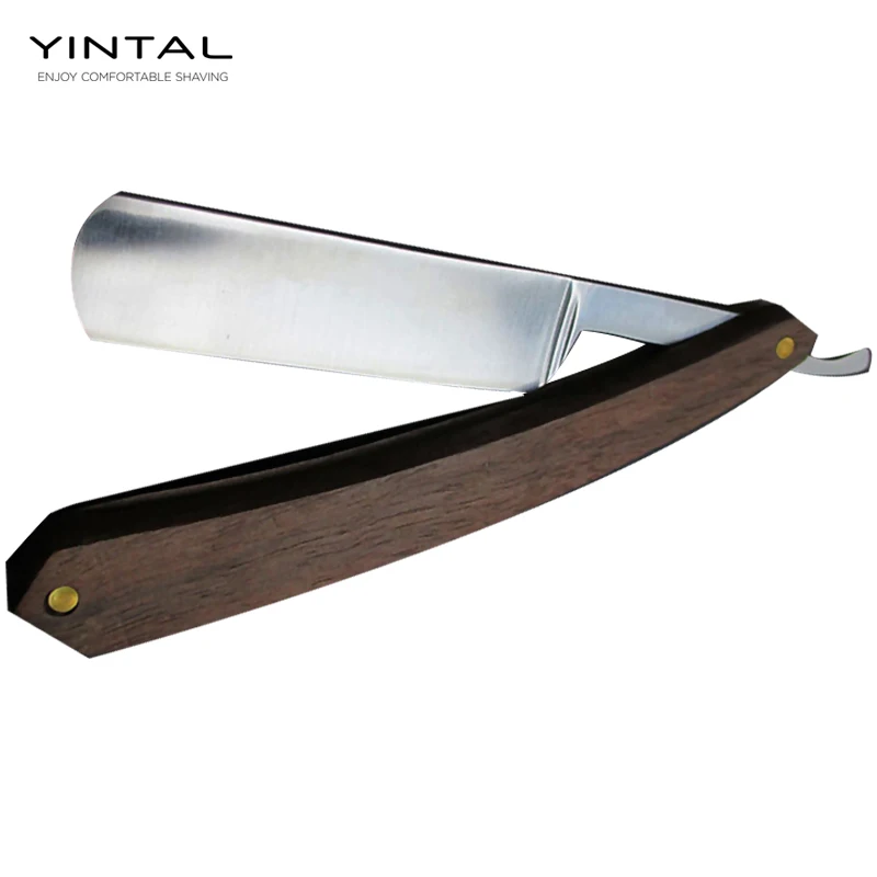 

YINTAL Blank Men Shaving Straight Razor Classic Pure Beech Wood Handle Barber Razors Sharpened Preliminary Knife Razor