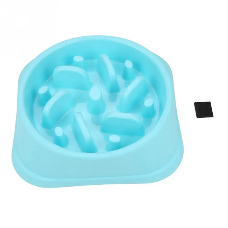 Медленная кормушка собака миска для собачьего корма миска блюдо анти удушье медленное Питание Вода еда фидерный контейнер тарелка для еды - Цвет: Синий