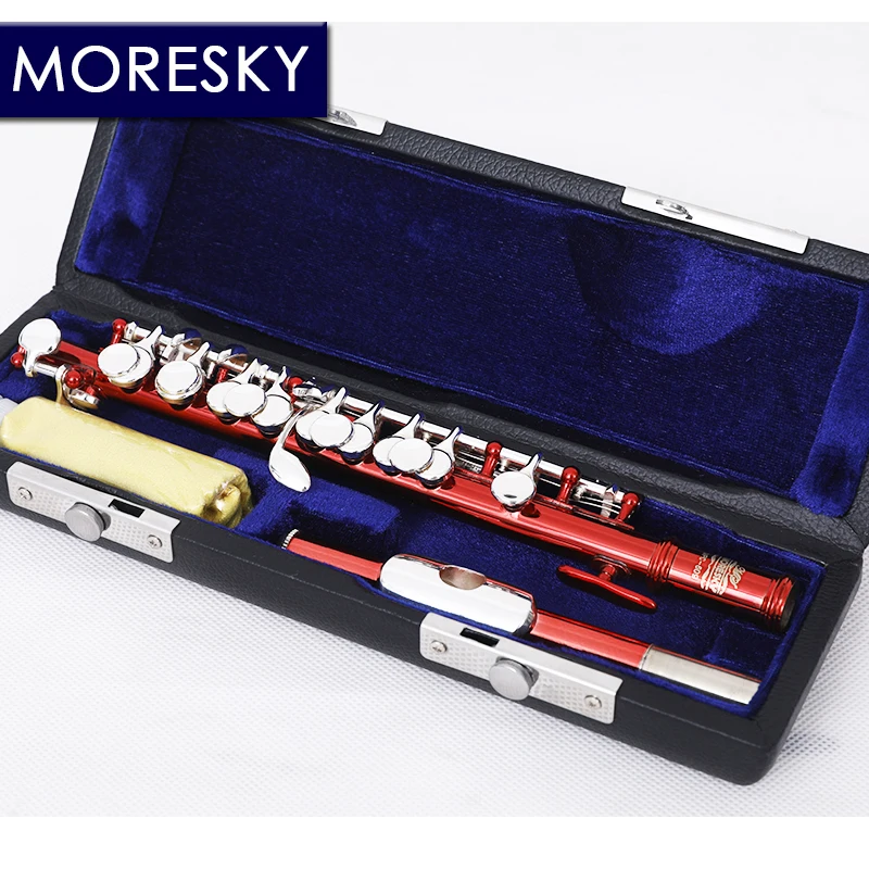MORESKY C لهجة بيكولو الناي C مفتاح نصف حجم Cupronickel الفضة مطلي متعددة الالوان