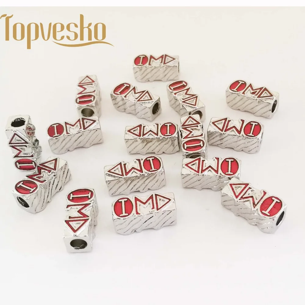 

Sorority charms Delta Sigma Theta enamel DIY DST AEO Block Beads Fit Bracelet Necklace Jewelry