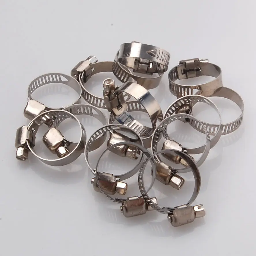 10pcs 1/2-3/4 Adjustable Stainless Steel Drive Hose Clamps Fuel Line Worm Clip 10pcs 1/2-3/4 Adjustable Stainless Steel Drive Hose Clamps Fuel Line Worm Clip