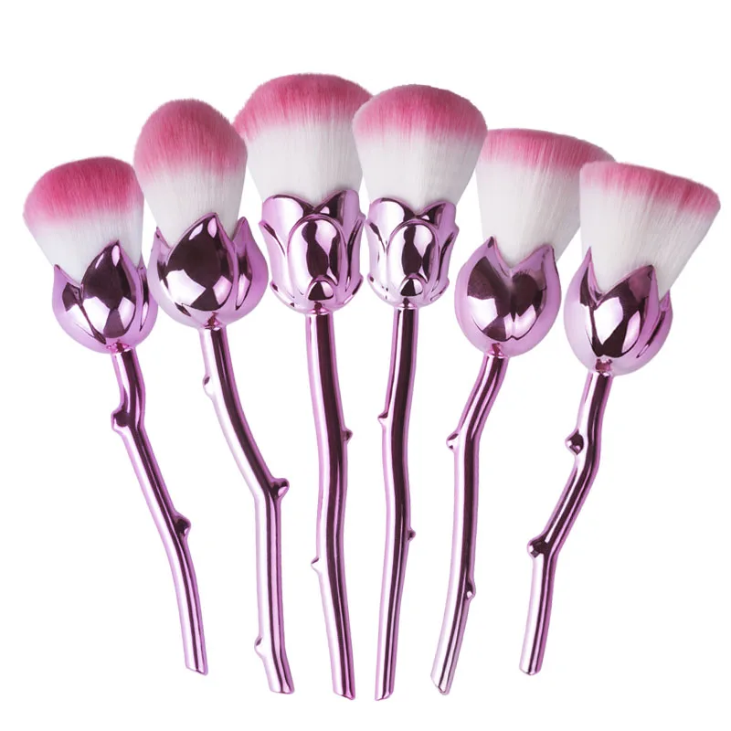 Rose Red brush pincel maquiagem makeup brush set face contour powder brush beauty tools (1)