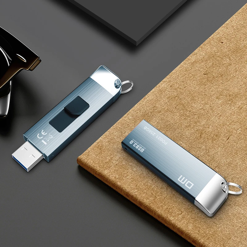 USB3.0 флэш-накопитель PD021 16GB 32GB 64GB 128GB 256GB металлическая ручка-накопитель с кольцом для ключей