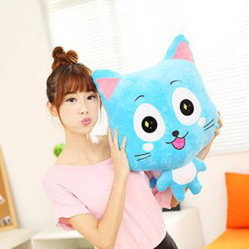 Peluche Dessin Anime Japonais Happy Tail 30 50cm Chat Bleu Poupee Douce Animal En Peluche Pour Bebe Cadeaux D Anniversaire Pour Enfant Aliexpress