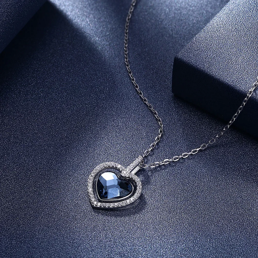 

Crystals from Austria , S925 sterling silver Heart necklace, Fashion jewelry wholesale,Lover's Gift