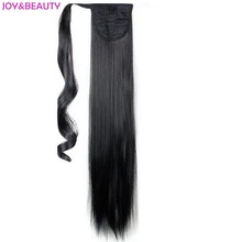 JOY& BEAUTY, синтетические волосы, Длинные прямые, высокотемпературное волокно, обертывание вокруг конского хвоста, волосы для наращивания, 24 дюйма, 120 г