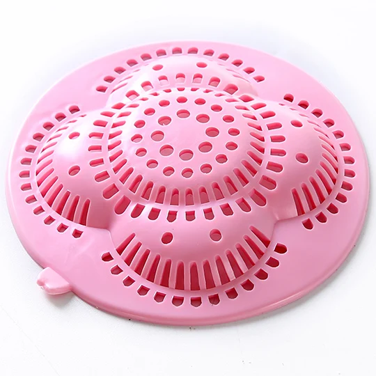 Раковина против засорения трапных Обложка ванная комната волосы фильтр кухонную раковину волосы фильтр - Цвет: Розовый