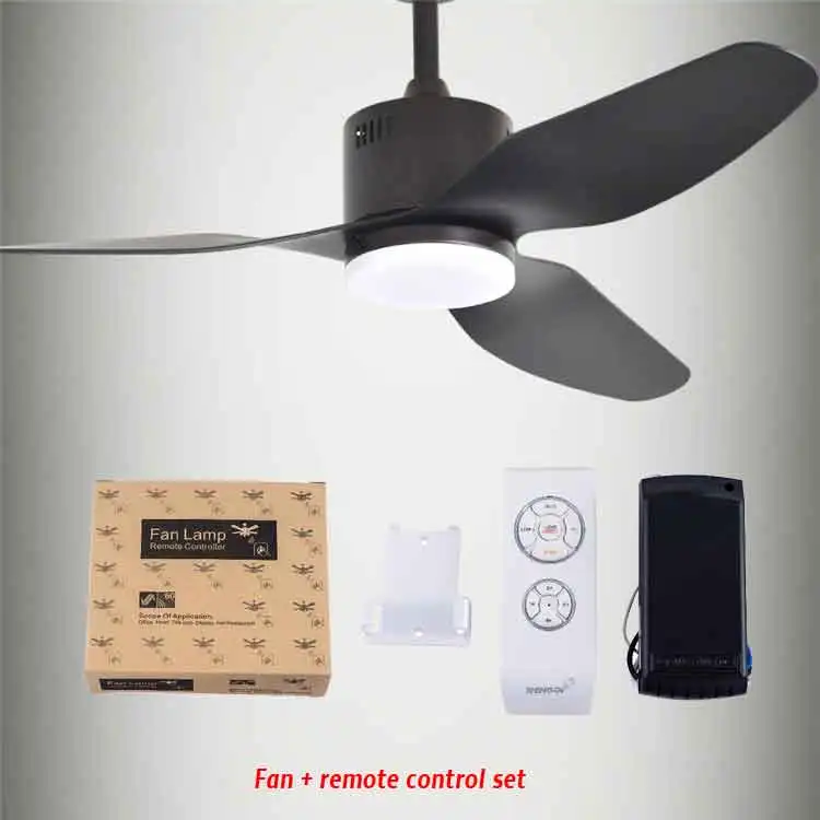 52 Inch Ceiling Fan Light AC Motor Fan Remote Control LED Light Decorative Fan Lighting Living Room Bedroom Dining Room - Blade Color: fan and RC 2