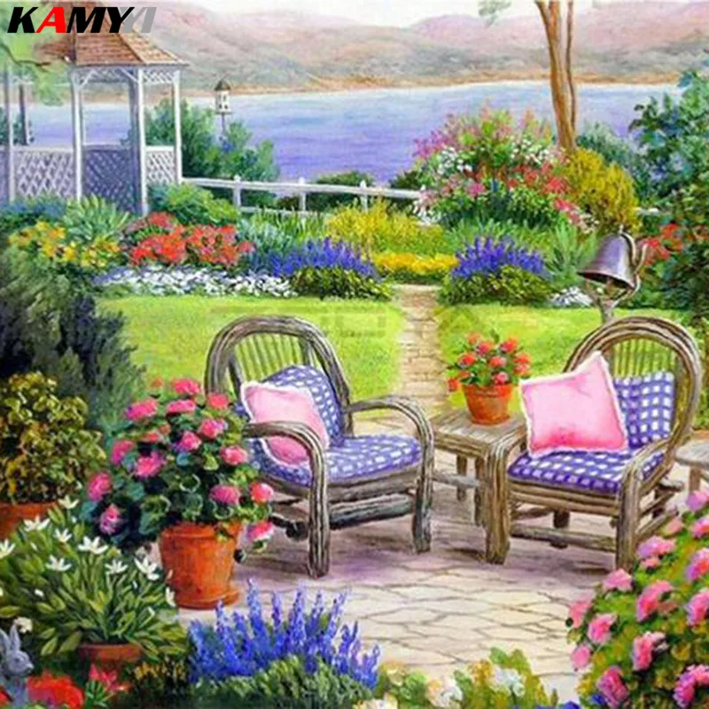 

Full Square Diamond Painting Countryside Diamond Embroidery Cross Stitch Landscape Picture Of Rhinestones Wall Stickers XY1