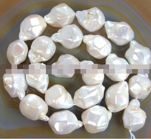 

huij 00490 15inches 13x17mm Natural Sea South Irregular Pearl Nugget Beads