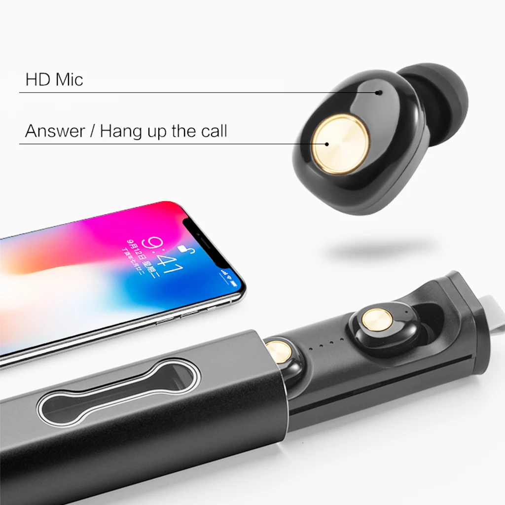 TI9S TWS Bluetooth 5,0 наушники беспроводные истинные гарнитуры 3D стерео глубокий бас бинауральные звонки наушники с микрофоном зарядная коробка