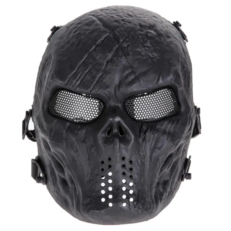 Scary Mask Halloween Skull Mask Army Outdoor Tactical Paintball Mask Full Face Protection Breathable Eco-friendly Party Decor - Цвет: 01