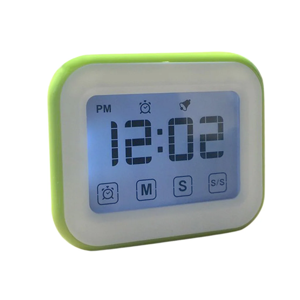 Minutes/Sec/Hour Kitchen Timer Cooking Analog Count Alarm Clock,Battery Power, LCD Touch Screen
