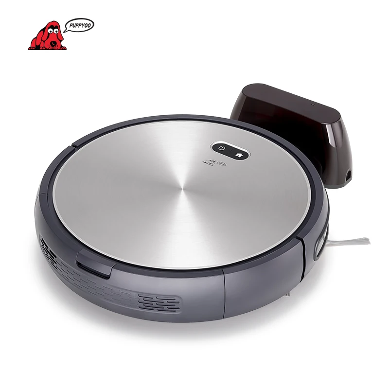 PUPPYOO Robotic Vacuum Cleaner Auto-charge Powerful Bilateral Brush Home Robots Collector APP Control Machine WP650