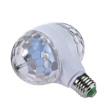 Double Head LED Stage Lights RGB Crystal Ball Rotating Lights 6 Leds E27 3W KTV Bar Disco Party Decora Lamp