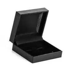 60 шт./лот классическая черная прямоугольная запонка коробка запонки коробки держатель сумки для переноски Мужские Подарочные коробочки для ювелирных украшений