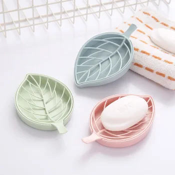 

Bathroom double detachable drain rack kitchen bathroom storage soap box creative leaves large soap box soap box