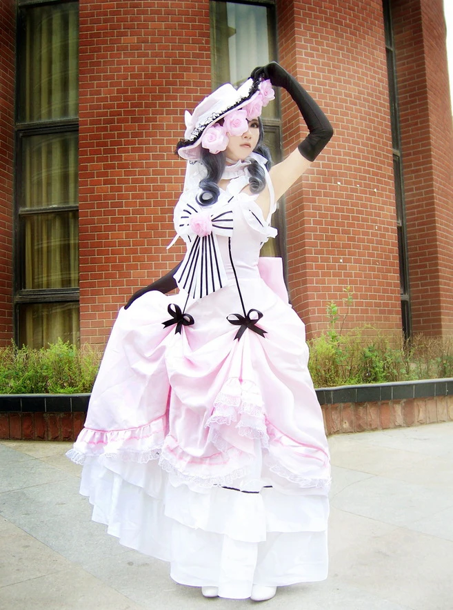 Black Butler Ciel Phantomhive Women S Pink Party Dresses Cosplay