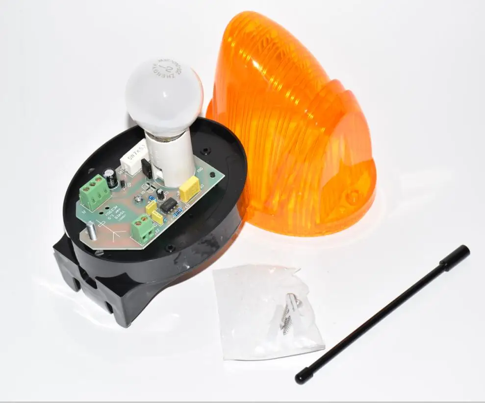 220VAC Bulb flashing alarm lamp light blinker strobe for automatic swing sliding garage gate opener(no sound) emergency warning lamp