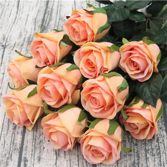 20pcs Rose Flowers Artificial Flower Stems 70cm Long White Red 20pcs Rose Flowers Artificial Flower Stems 70cm Long White Red Blue Pink Orange Color In Dried From Home Garden On