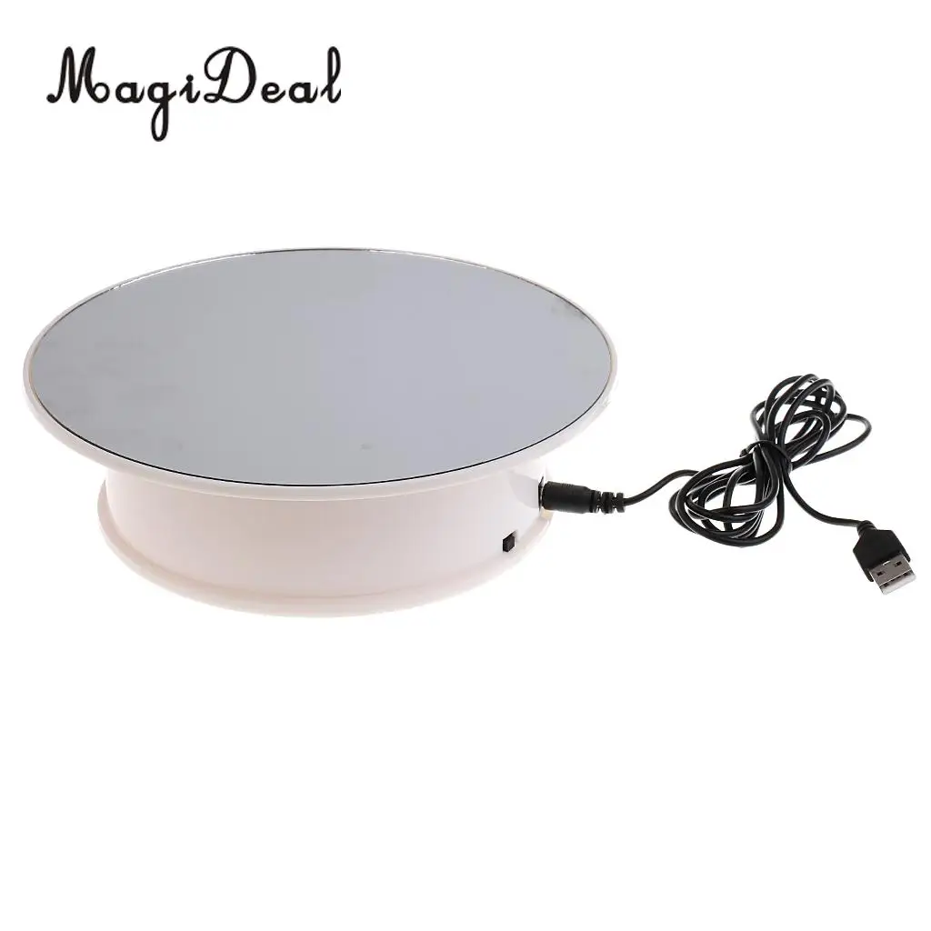 Double Use  360 Turntable Rotating Jewelry Watch Phone Ring Display Stand Holder Turn Table Plate Novelty Gift Toy