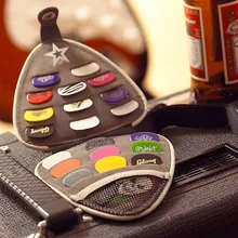High quality guitar picks guitarra pick black fabric bag Guitarra Pick Cases brown primer contains 20 picks free shipping