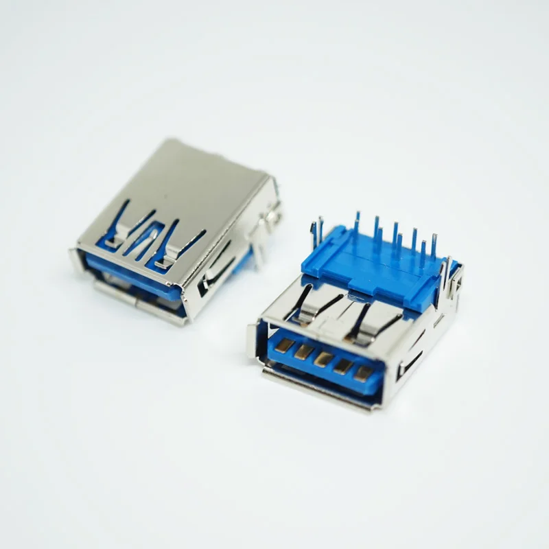 10 шт./лот USB 3 0 разъем для монтажа печатной платы DIP Тип A прямоугольный 9-контактный