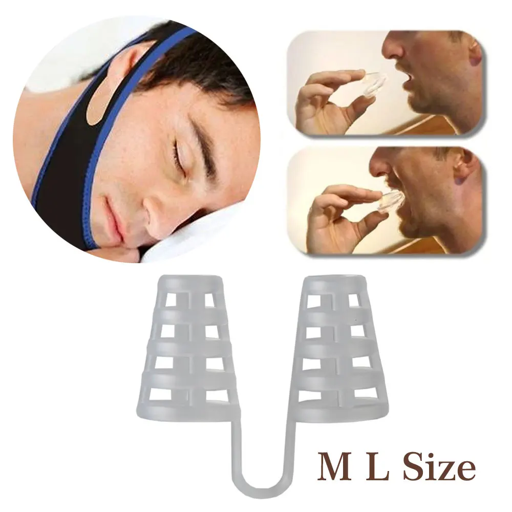 Anti Snore Solution 3 Pack Adjustable Stop Snoring Chin Strap Anti Grinding Brace Dental Guard Snores Stopper Nose Vents Device