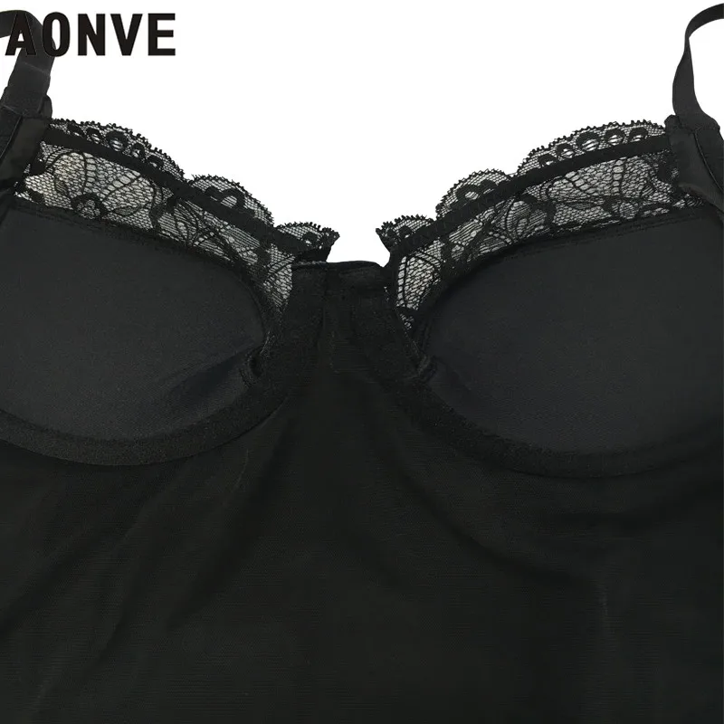 AONVE черный кружевной бюстгальтер боди без спинки Bralette моделирующий ремень Боди прикладом под платье боди Корректирующее белье боди овербюст