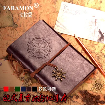 

FARAMON Pirate Diary Series Notebook Vintage Notebook A6 Faux Leather Spiral Soft Copybook 1PCS