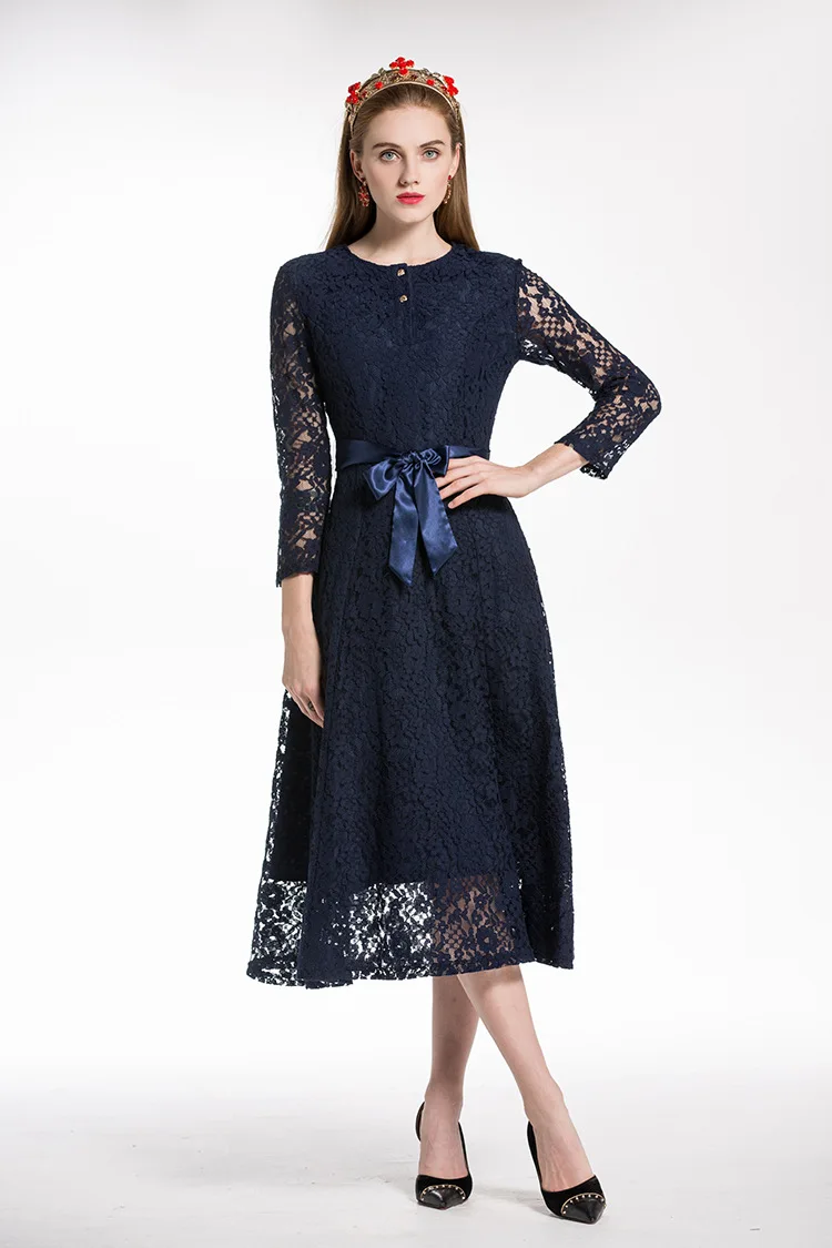 Office Vintage Tea Length Dress