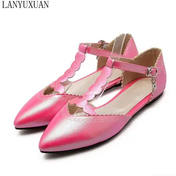 

Creepers New Arrival Medium(b,m) 0-3cm Big Size 34-51 New 2017 Fashion Soft Ankle Strap Women Flats Shoes Spring Autumn E1286